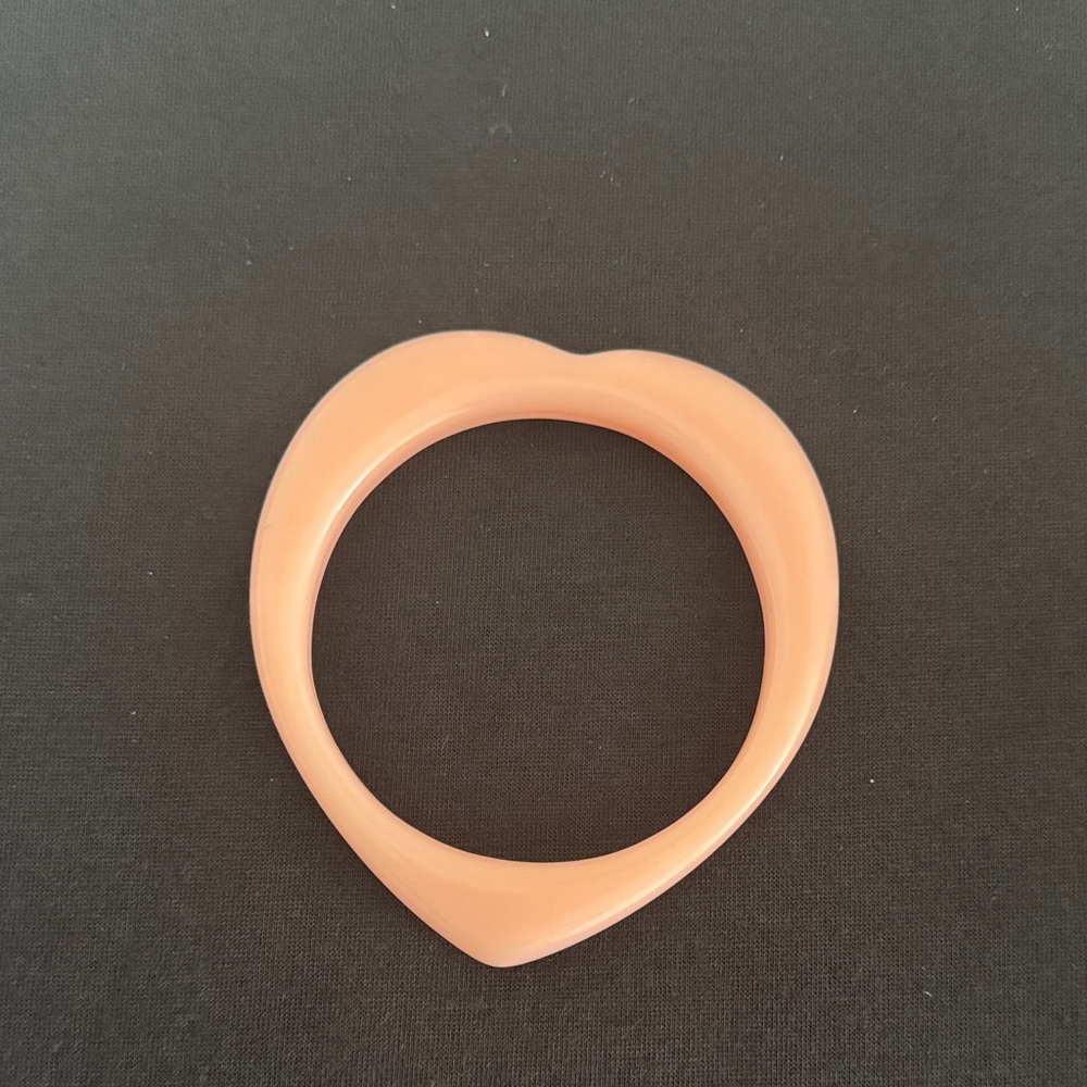 Pink plastic Heart Bangle Bangle Bracelet